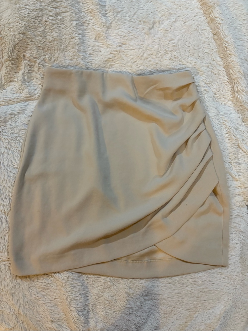 Express Cream Draped Pencil Skirt- M